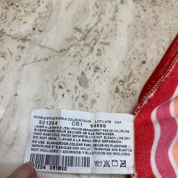 Vintage BALTEX Women's Bathing Suit Cover up Skirt Stripped Swimwear Summer - Picture 4 of 7